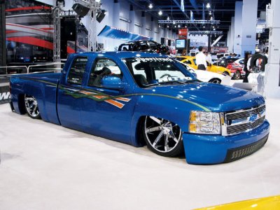 2007 Sema Blue Chevy Truck